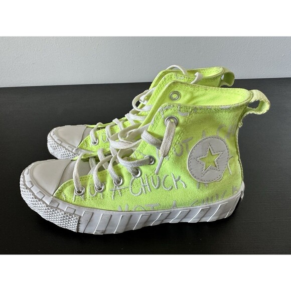 Converse Chuck 70 HI UNT1TL3D in Neon Yellow - Women’s US 5 Sneakers High - Picture 6 of 11